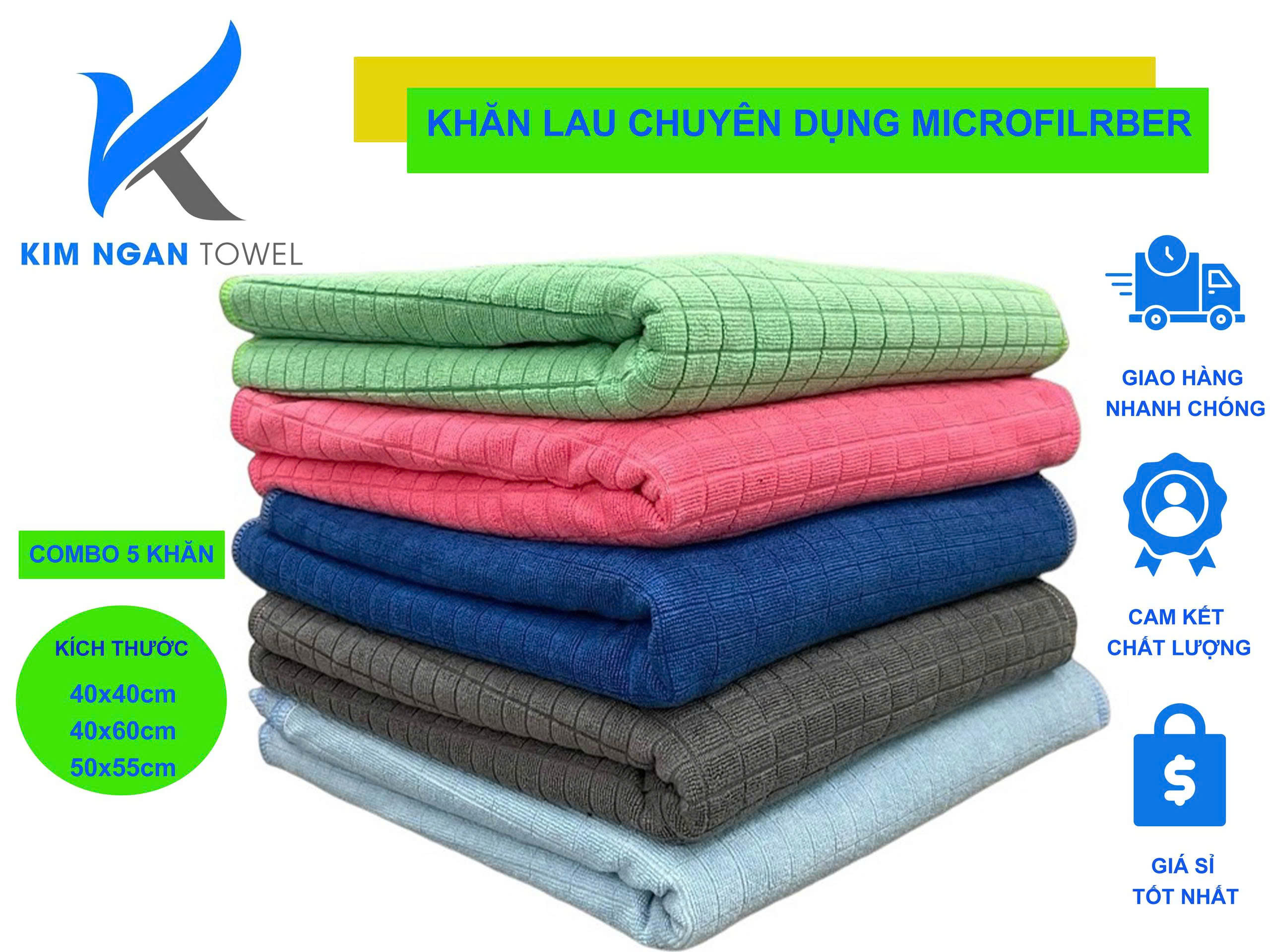 Khăn lau xe hút nước, không đổ sợi, không ra màu